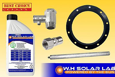 Αντιψυκτικό Υγρό 1L W.H Solar Lab - Σετ Συντήρησης Ηλιακού Θερμοσίφωνα Φλάτζα Φ180/10 τρύπες