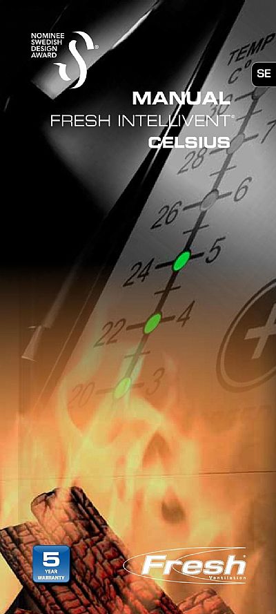Fresh Intellivent Celcius εξαεριστήρας μεταφορέας θερμότητας επιτοίχιος 100mm-125mm