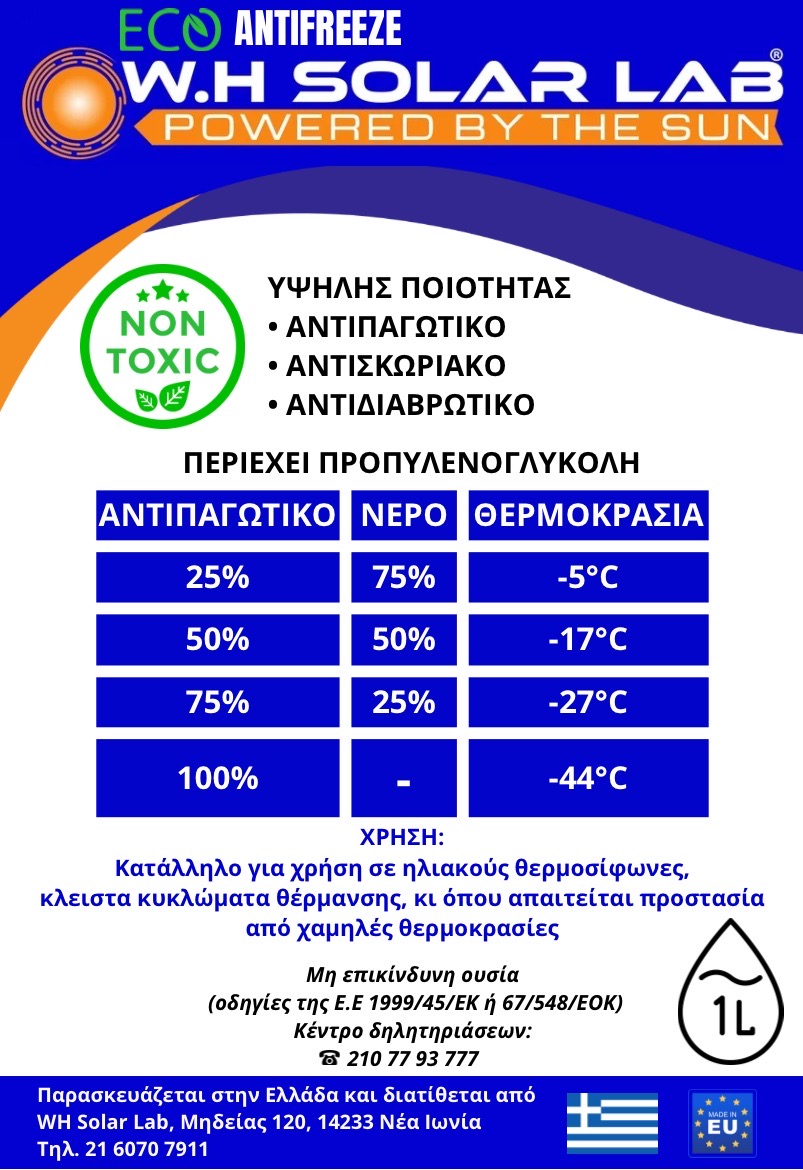 αντιψυκτικο ηλιακου προπυλενογλυκόλησ