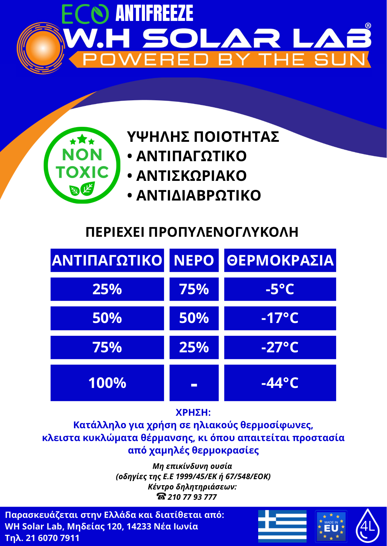 αντιψυκτικο ηλιακου προπυλενογλυκόλησ